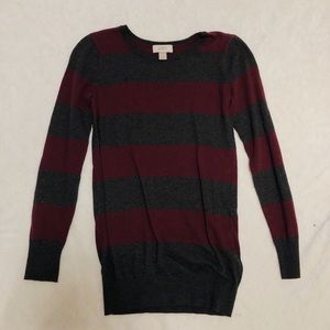 ANN TAYLOR LOFT red and grey sweater